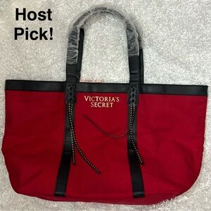Victoria’s Secret red tote bag new with fringe HOST PICK!!